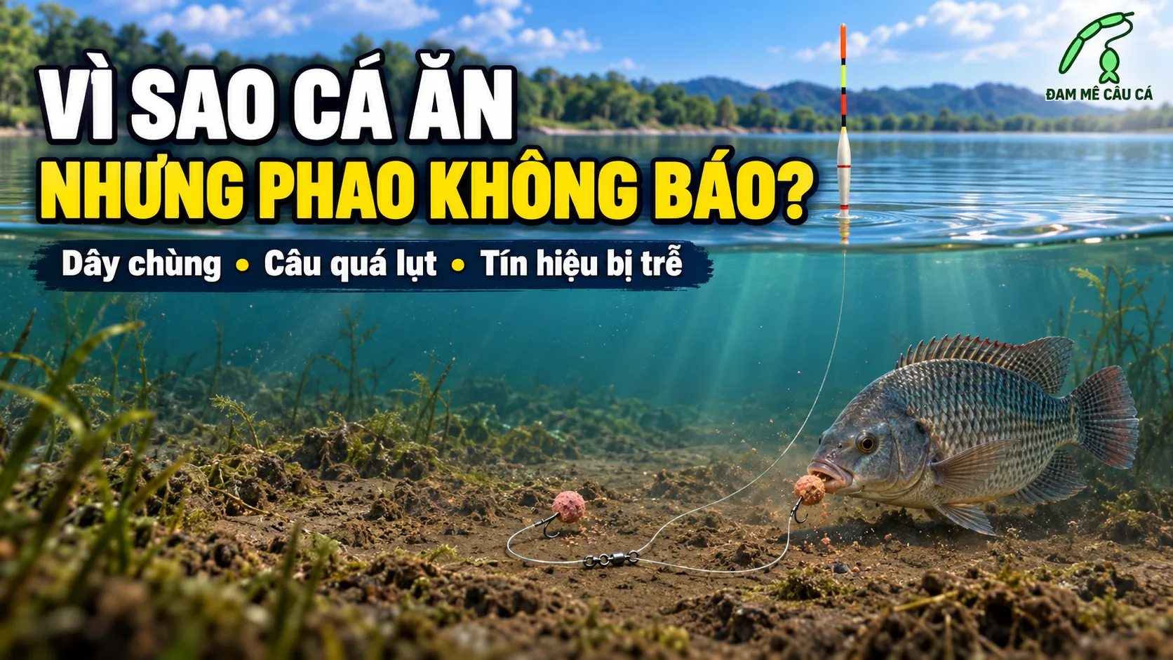Vì sao cá ăn nhưng phao không báo?